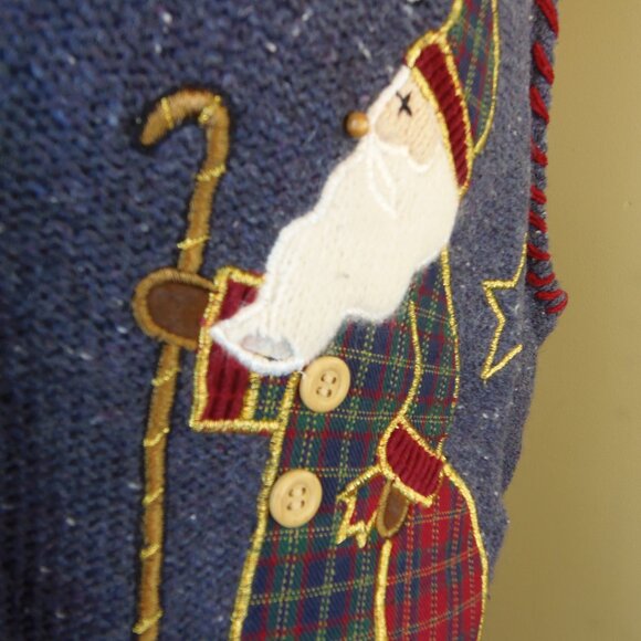 Vintage Y2K Winona Christmas Theme Ladie's Vest XL Festive Holiday Celebration - Picture 5 of 12
